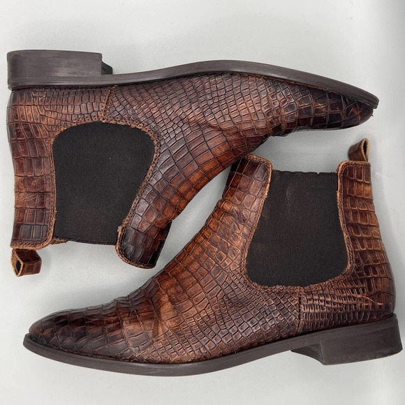 Dungelmann womens reptile print ankle boots sz 38 - Picture 5 of 10